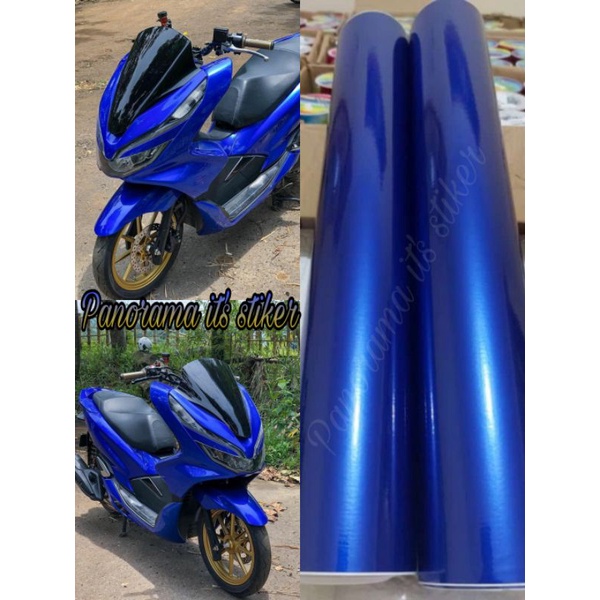 Stiker skotlet motor biru candy/scotlet metalic/sticker motor biru candy glossy