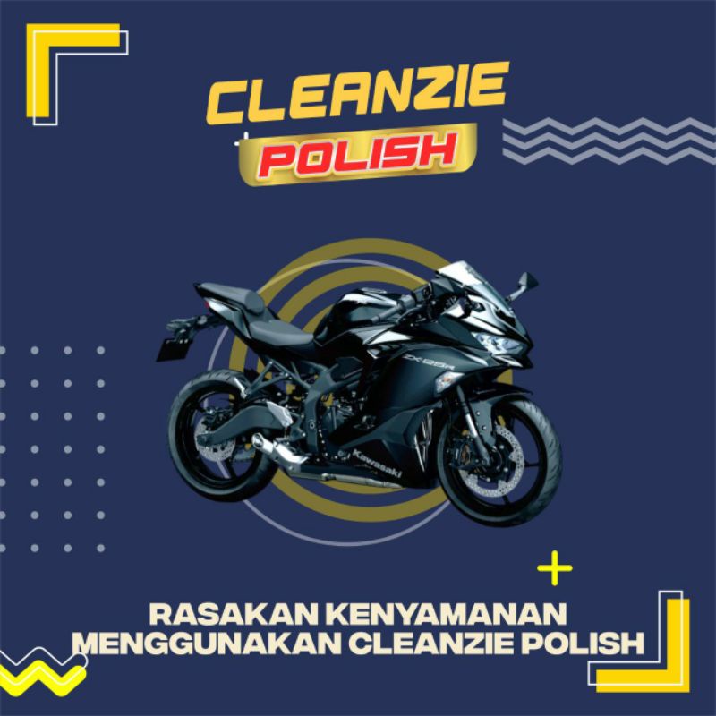 CLEANZIE POLISH cairan pengkilap semir ban mobil motor dan dashboard formula ampuh 250ml