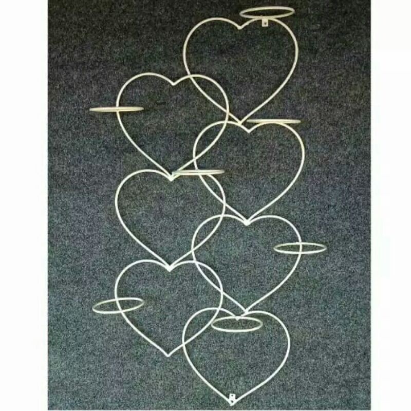 Rak Pot Besi - Rak Bunga Besi - Rak Unik - Rak Tanaman Love - Rak 7susun