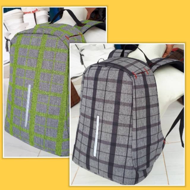 Tas ransel anti maling Tas SMP SMA SMK Kuliah Tas Kerja Tas Kekinian Pria Wanita Pull Dilapis