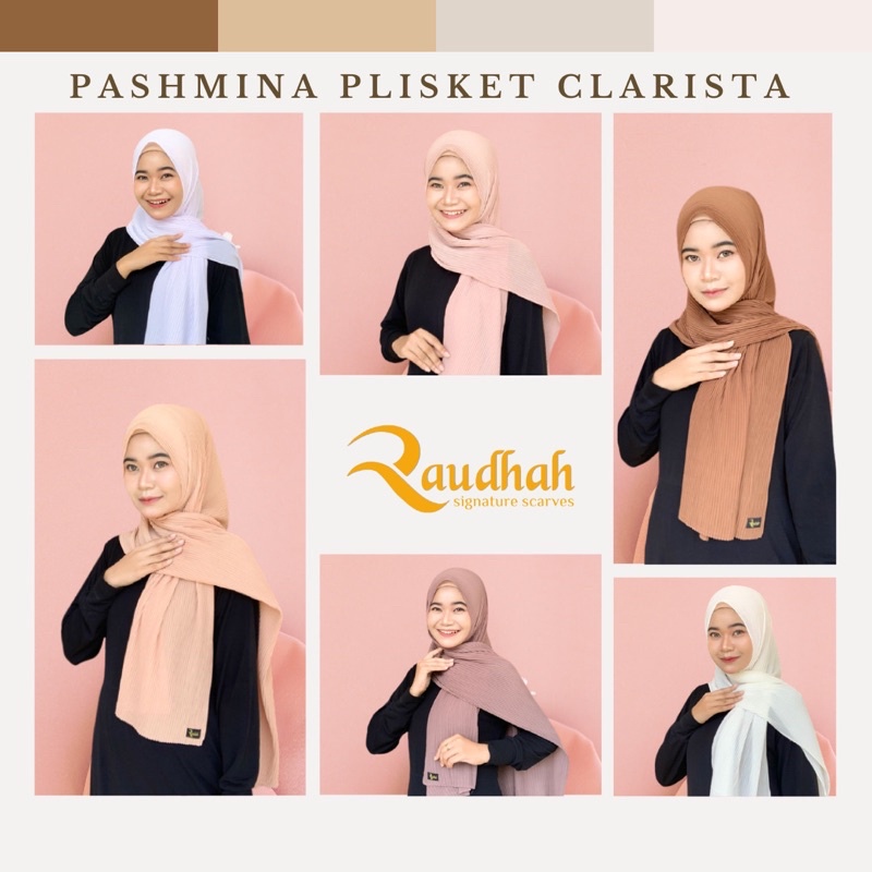 (Termurah) Pashmina Plisket Ceruty By Raudhah