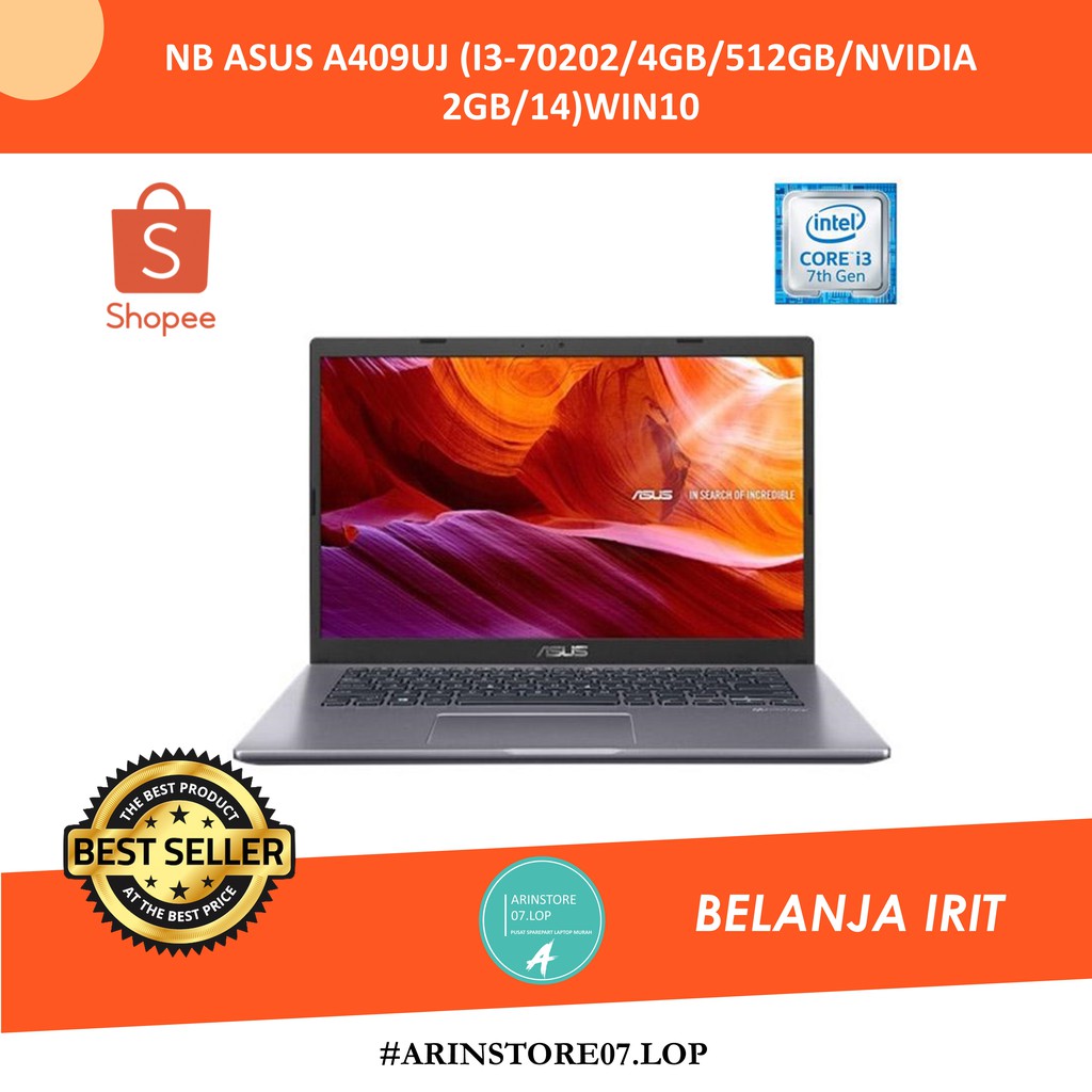 ASUS A409UJ i3 7020U 4GB SSD 512GB VGA MX230 2GB Fingerprint