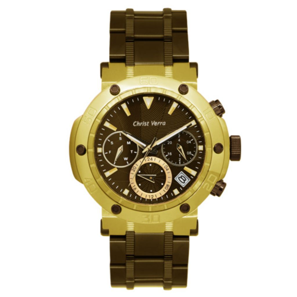 Jam Tangan Wanita Tali Rantai Christ Verra CV 52283L-19 BRN