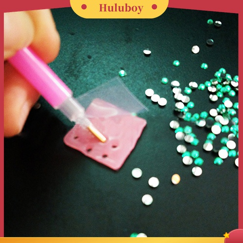Huluboy Huluboy♡ 10pcs / Set Pen Dotting Pengambil Berlian Imitasi Untuk Nail Art