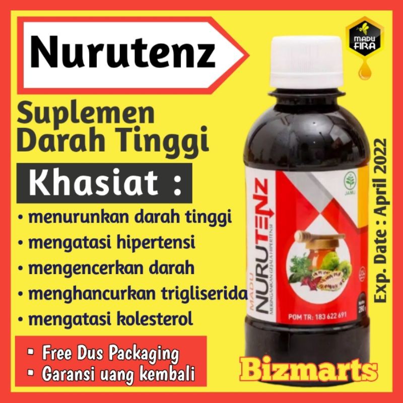 Madu Nurutenz Asli 100 Original Obat  Hipertensi 