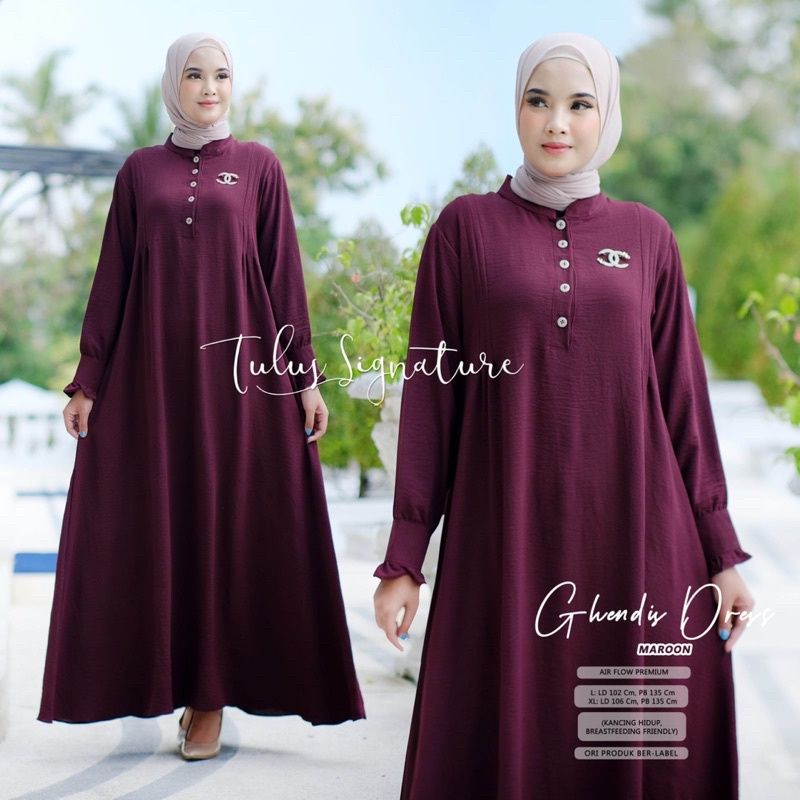 gamis aniqa / gamis gendis dress [ gamis cringkle airflow] gamks viral best seller