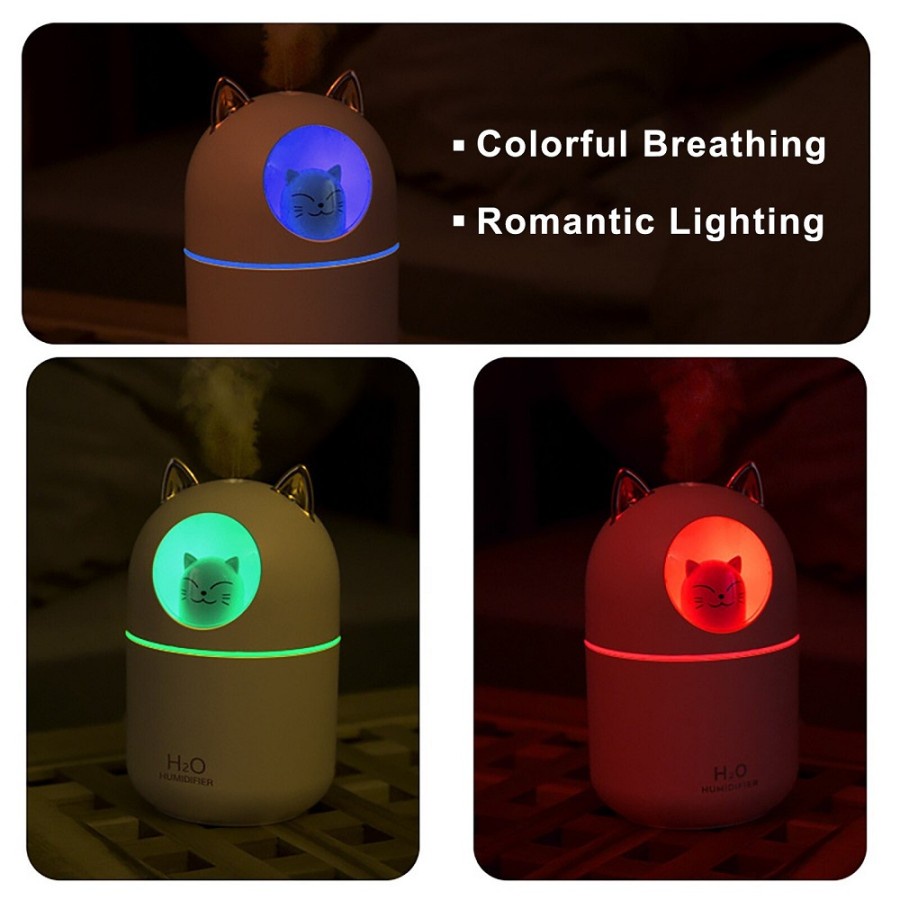 Humidifier Pelembab Udara Aromatherapy Oil Diffuser Cute 300ml - A205