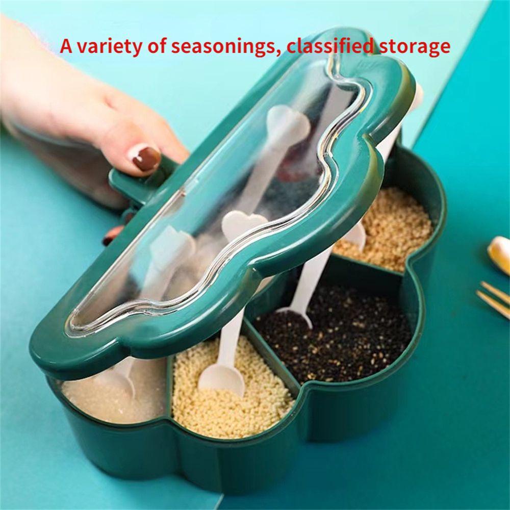 R-FLOWER Seasoning Box Cloud Type Six-grid Bumbu Dapur Gadget