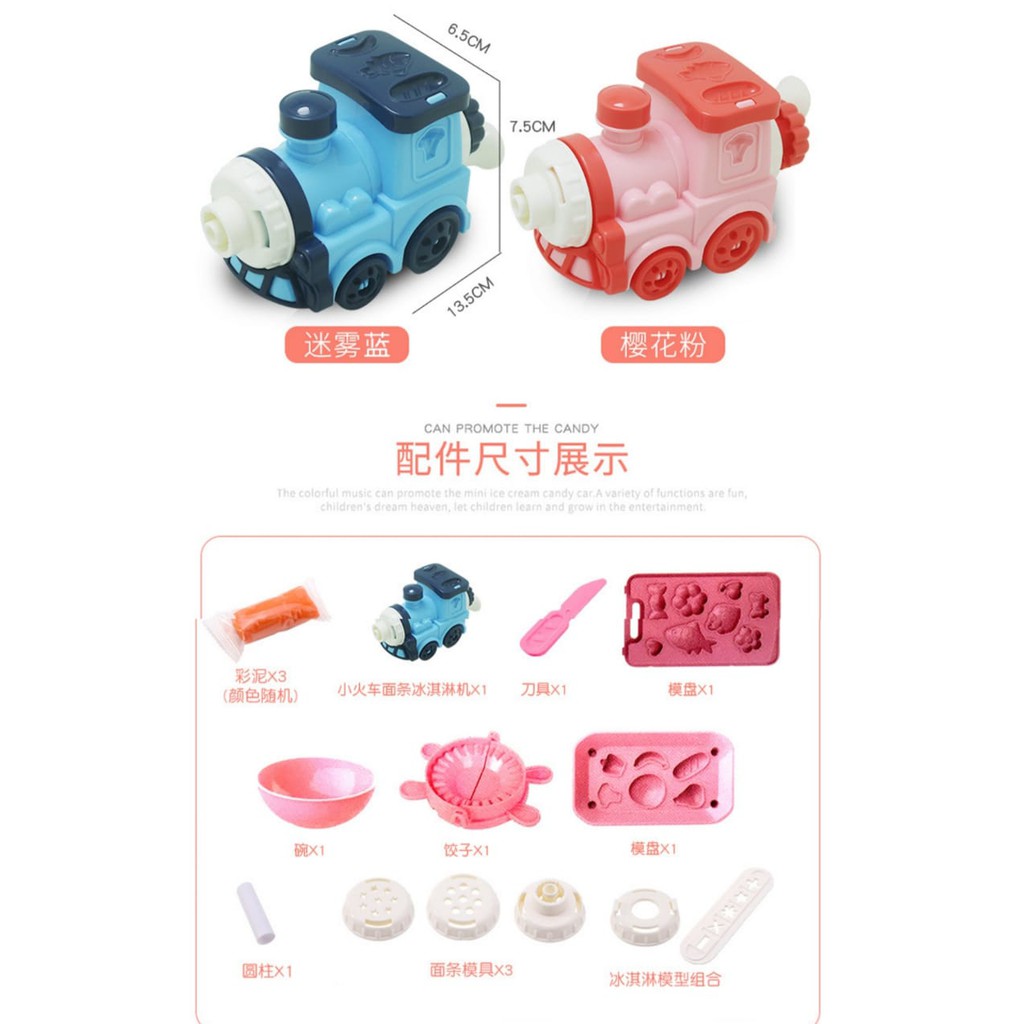 [MS]Mainan Kereta Api Plastisin Cetakan Bentuk Kue Mie Dan Mainan Lainnya  / Clay Playing Train