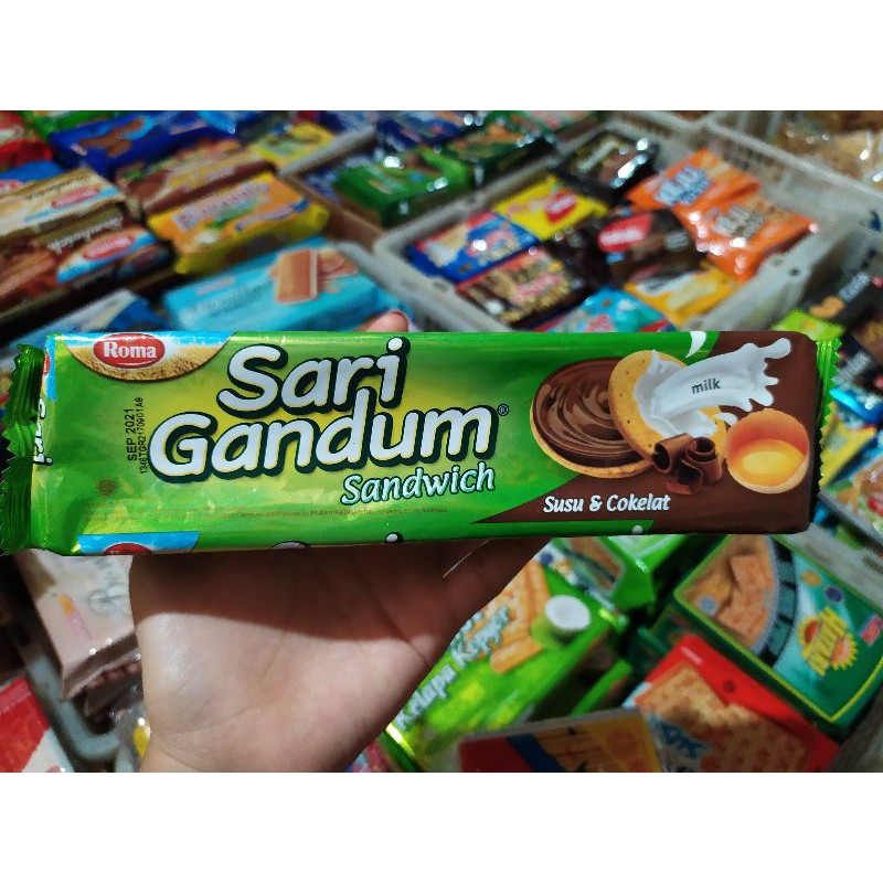 

ROMA SARI GANDUM SANDWICH - COKELAT - KACANG