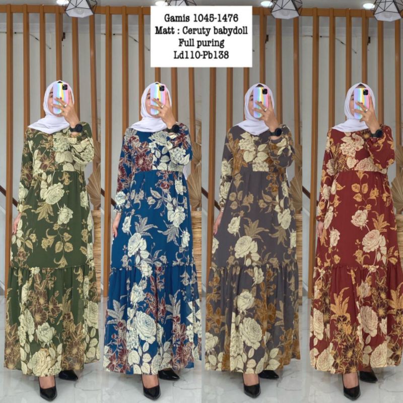 gamis ceruty babydoll full puring