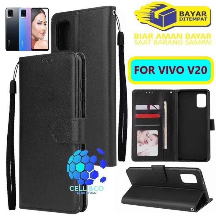 Flip cover VIVO V20 Flip case buka tutup kesing hp casing flip case leather wallet