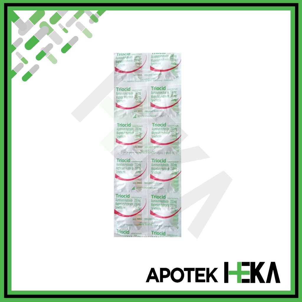 Triocid Tablet Kunyah Strip isi 10 - Obat Maag Lambung (SEMARANG)