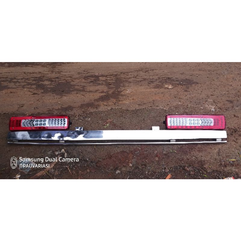 tempat lampu stainlis+lampu volvo