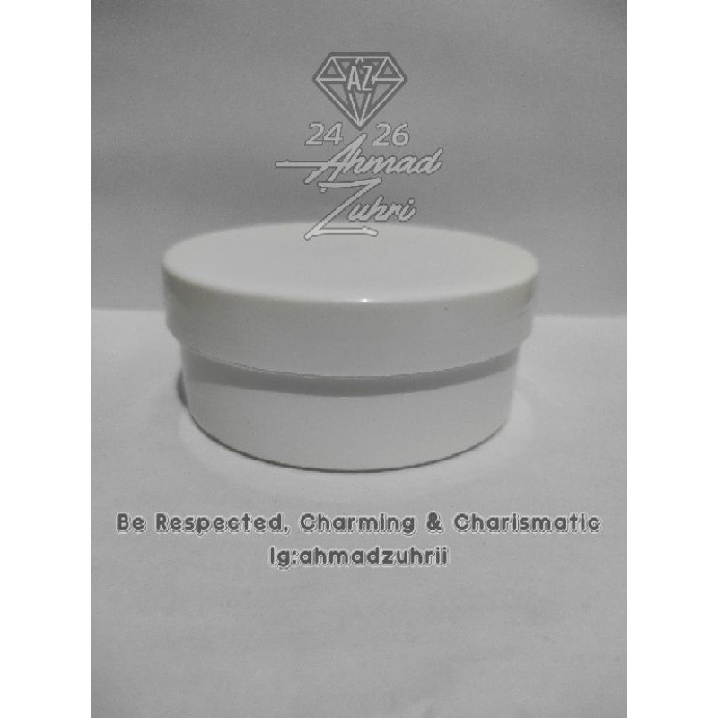 Pot Lulur 250gr Putih Ceper - Tempat Lulur 250 gram - Pot Lulur 250 gram Putih - Pot Plastik 250gram