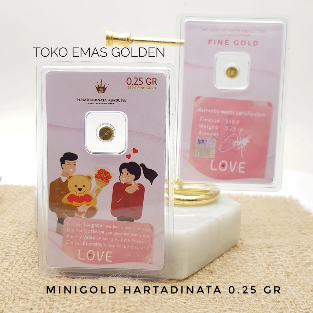 ANNIVERSARY SERIES LOVE YOU Valentine Gift Minigold Anniversary Edition 999.9 Logam mulia