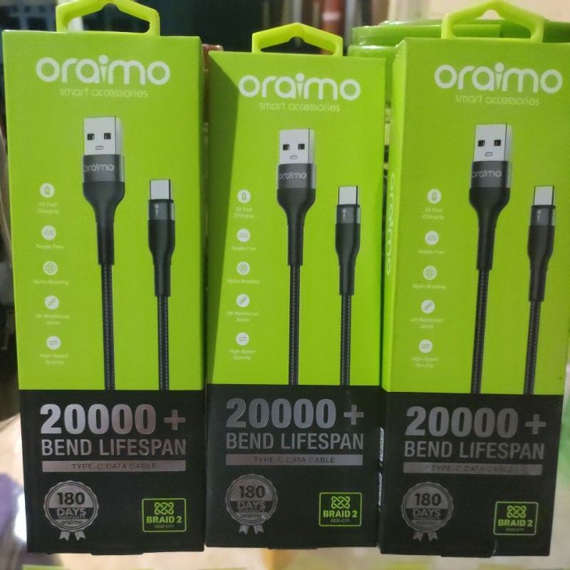 kabel data oraimo type c fast charging
