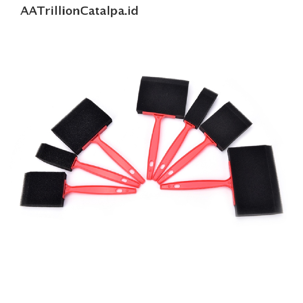 (AATrillionCatalpa) Set Kuas Cat Minyak Bahan Spons + Polyurethane