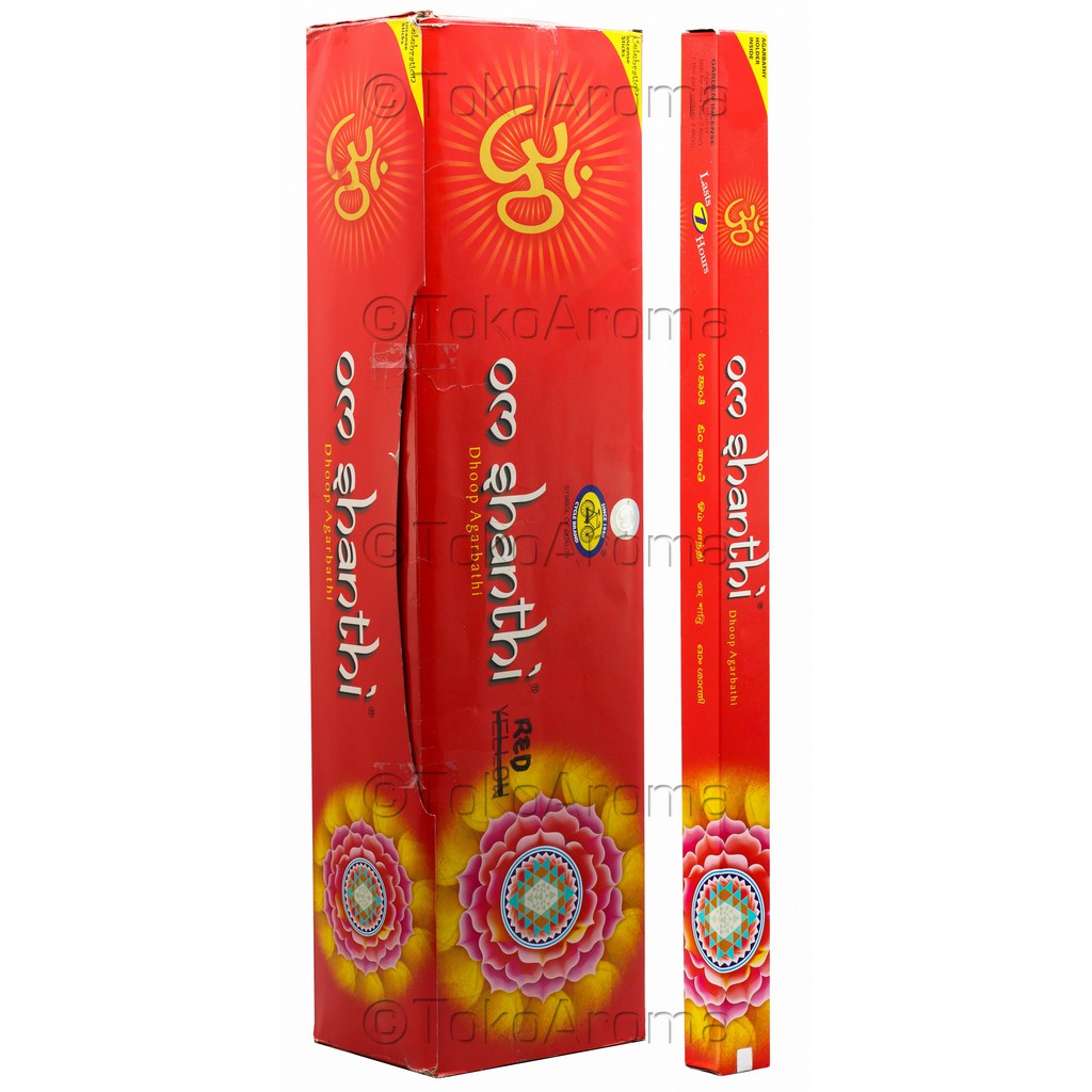 Dupa India (Aromaterapi) Long Square - Om Shanti Red