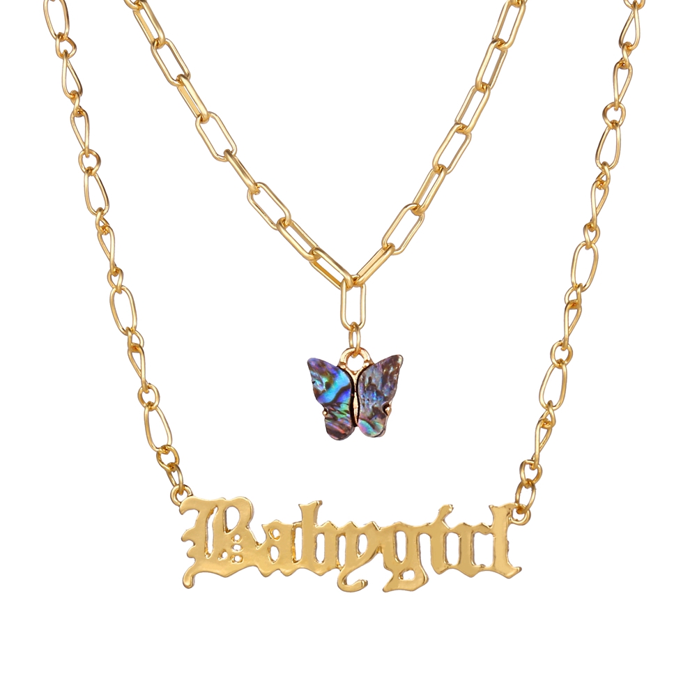 Kalung Kupu-kupu Lover Babygirl Honey Angel Butterfly Necklace Color Aksesoris Wanita