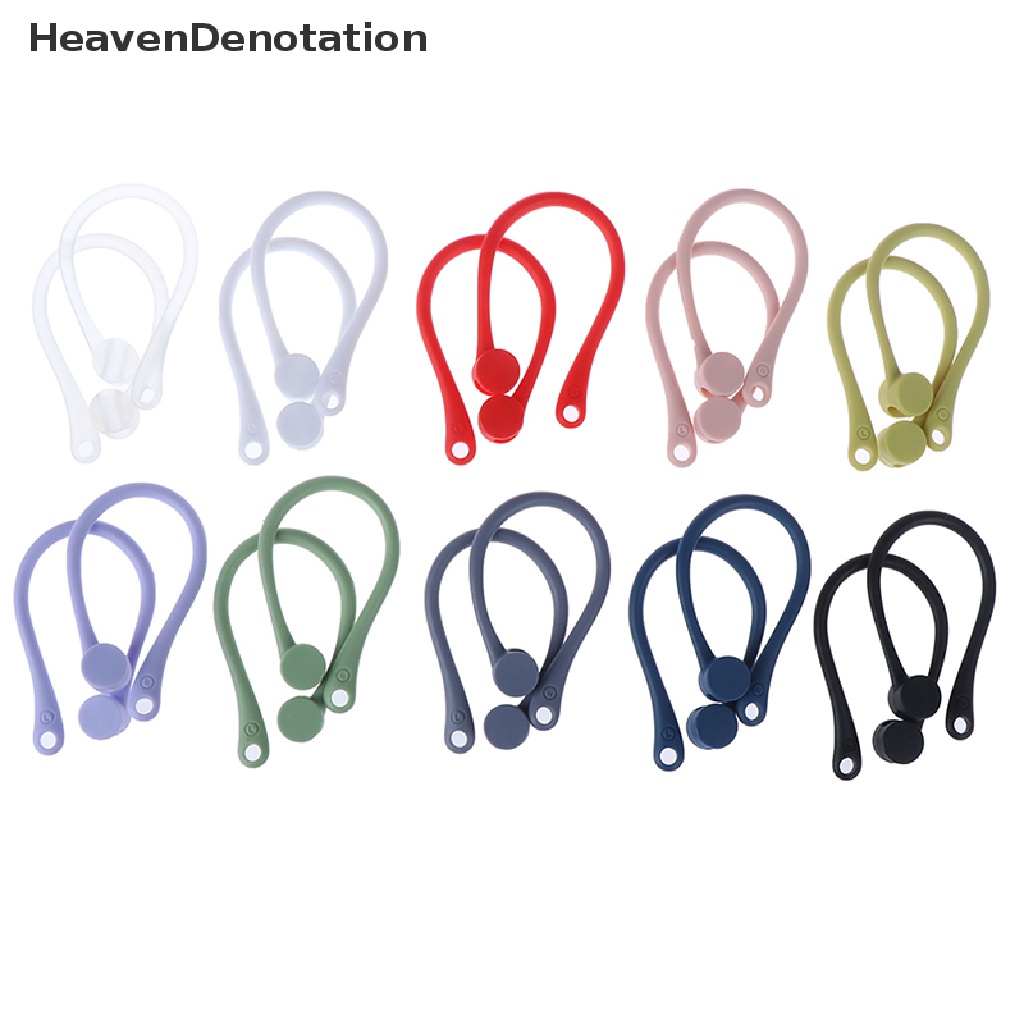 (Heavendenotation) 1 Pasang Strap Holder Airpods Anti Hilang Bahan Silikon Untuk Olahraga