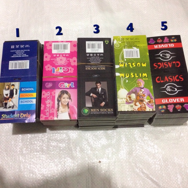 

Label / Dus untuk kemasan/packing kaos kaki isi 500gr
