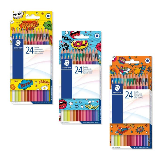 Coloured Pencils 24 Warna Cardboard Box Staedtler 111 175 COCD24