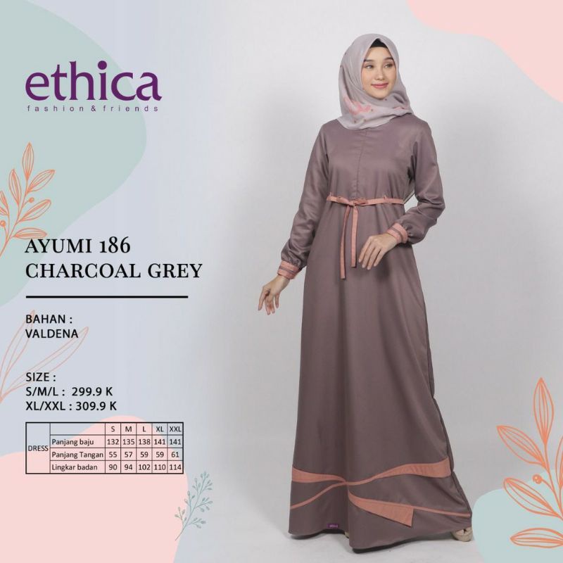BAJU GAMIS ETHICA AYUMI 186 || PUSAT DISTRIBUTOR