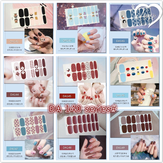 DA101-149 14Pcs / Set Stiker Kuku untuk Nail Art Nail sticker,Stiker Tahan air Kuku palsu,kuku