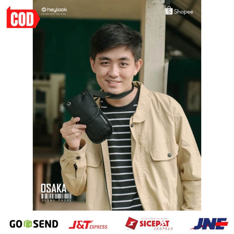 HEYLOOK ID - Sling Phone OSAKA Pouch Hp Wallet Waterproof Sling Phone Pria Anti Air Tas Dompet Gantu