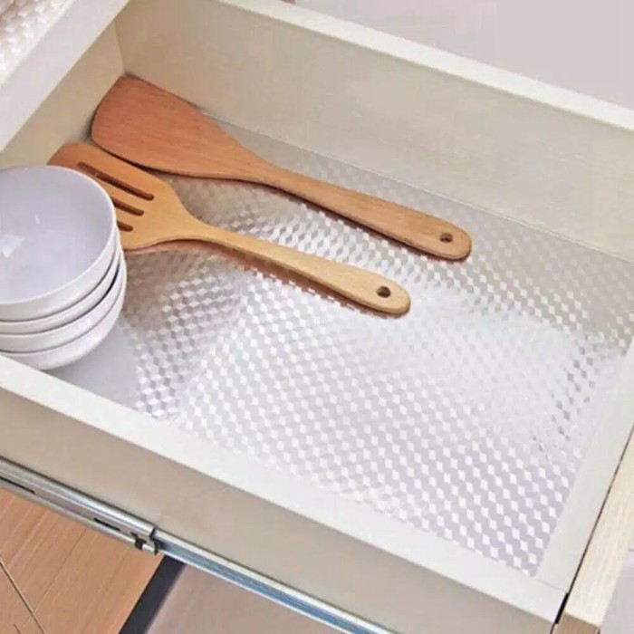 Stiker Alumunium Foil untuk Box Steriliser, Lemari, Laci &amp; Dapur Motif Kubik