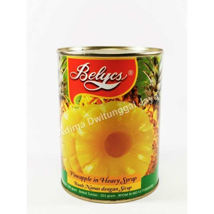 

Kalengbuah- Sliced Pineapple Belycs 565 Gr / Buah Kaleng / Buah Nana Kaleng -Buah-Kaleng.