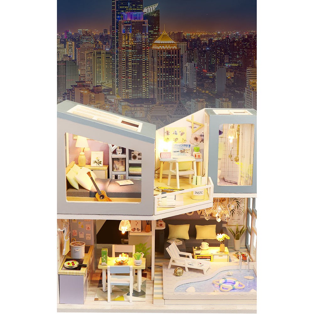 Rumah Miniatur Boneka 3D Lux / Rumah Boneka Mewah 3D 1:24