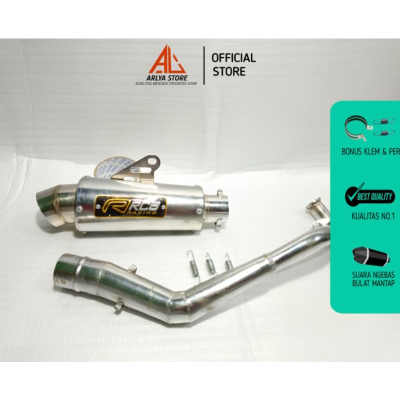Knalpot Racing Mio sporti-Mio soul carbu Model las cacing tebal