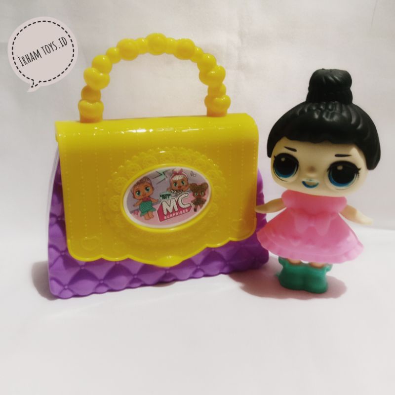 Mainan boneka LOL + tas