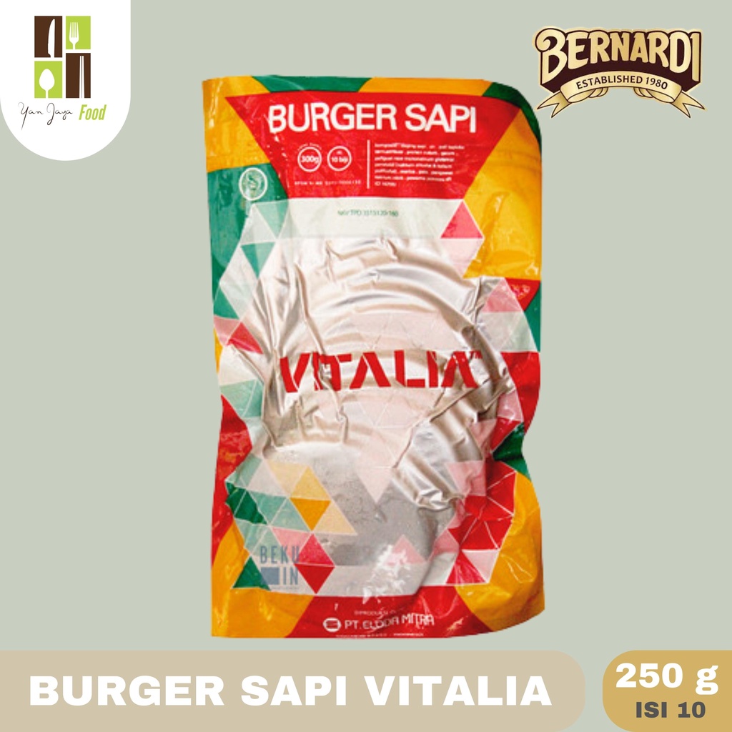 Burger Sapi Vitalia Asian Daging Burger isi 10 [250g]