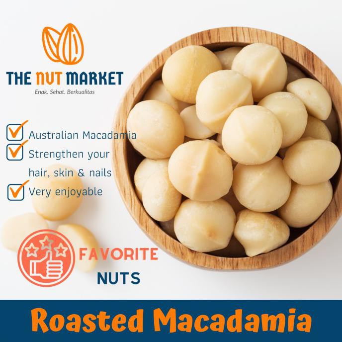 

ENAK! Macadamia Panggang (Roasted Macadamia Nuts) imported, 100 gram