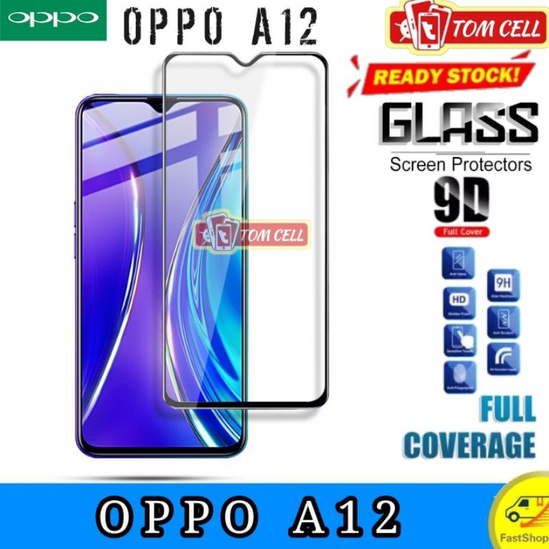 TG Anti Gores Layar OPPO A12 Tempered Glass Full Screen Protector