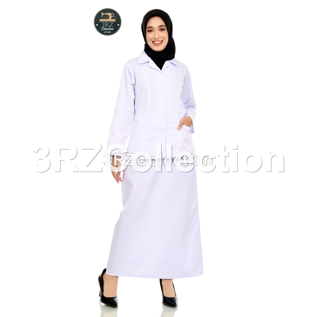 Setelan Baju Seragam Putih Perawat Bidan Mahasiswi Blazer Wanita Celana Atau Rok Panjang Tbk