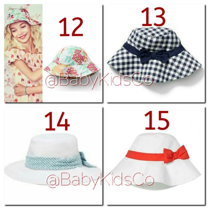 TOPI BAYI ANAK PEREMPUAN JANIE AND JACK HAT TOPI PANTAI SUN KUPLUK HNM
