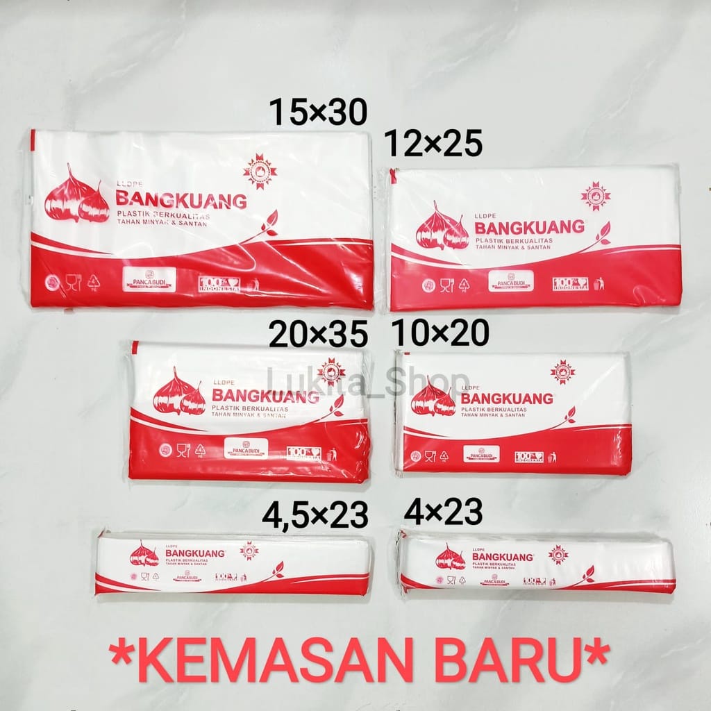 Plastik PE bangkuan ukuran 1/4 kg , 1/2 kg, 1kg dan 2 kg /plastik murah dan berkualita