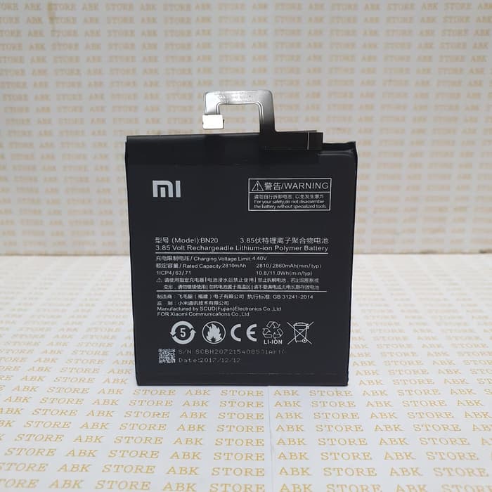 Batre Batrai Baterai Battery Xiaomi Mi5c BN20 Ori