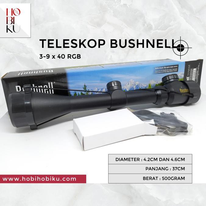 Ready Stock] Teleskop Bushnell 3-9 X 40 Rgb