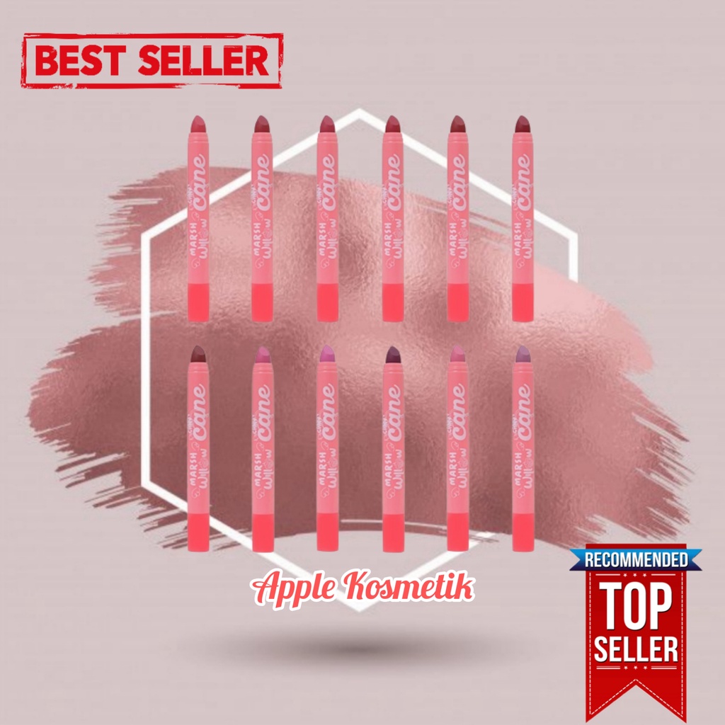 MARSHWILLOW Candy Cane Matte Lip Crayon Versi NUDE 2g BPOM NEW !!