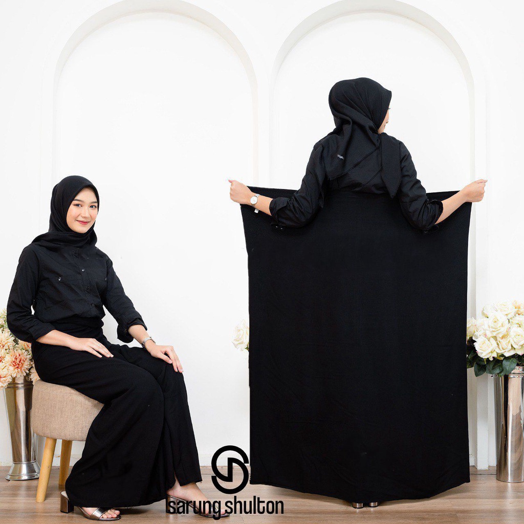 Sarung Goyor Santri Hitam Polos Sarung Goyor Asli Sarung Goyor Polos Sarung Rayon Sarung Dewasa