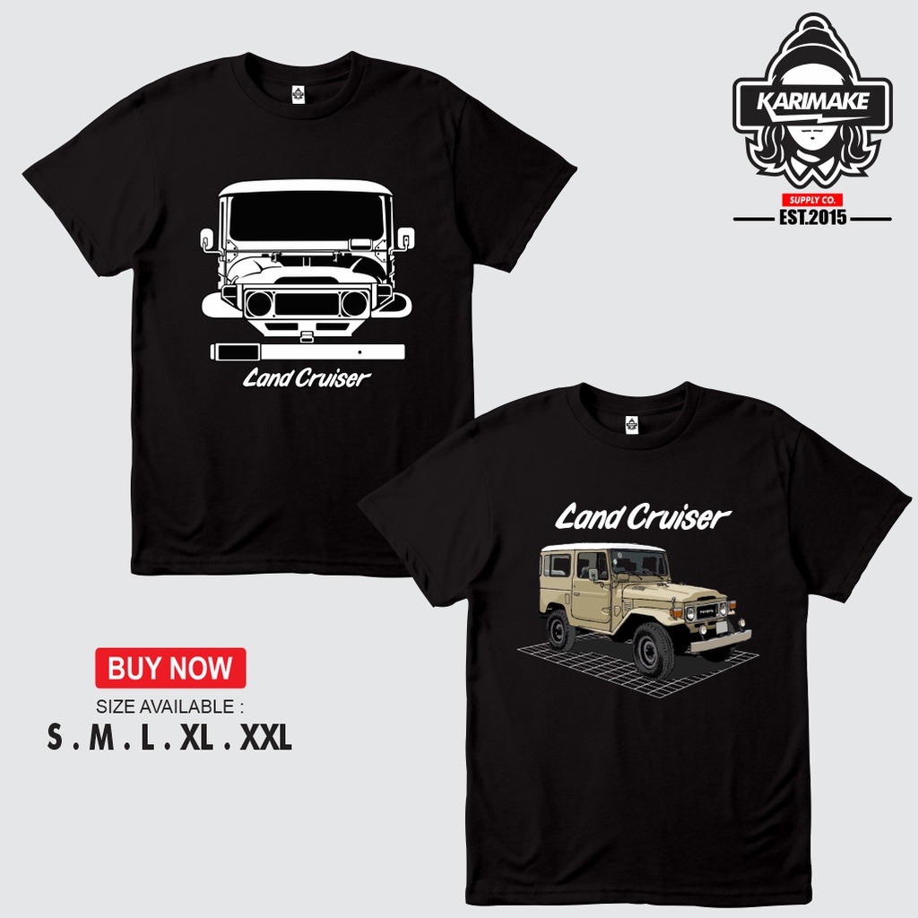 Kaos Baju Mobil Toyota Land Cruiser FJ40 Kaos Otomotif -