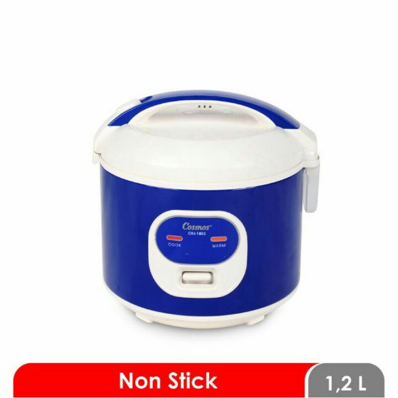 COSMOS CRJ 1803 Rice Cooker Kecil 1.2 Liter Rice Cooker Mini 1.2 Liter Ricecooker Anti Lengket