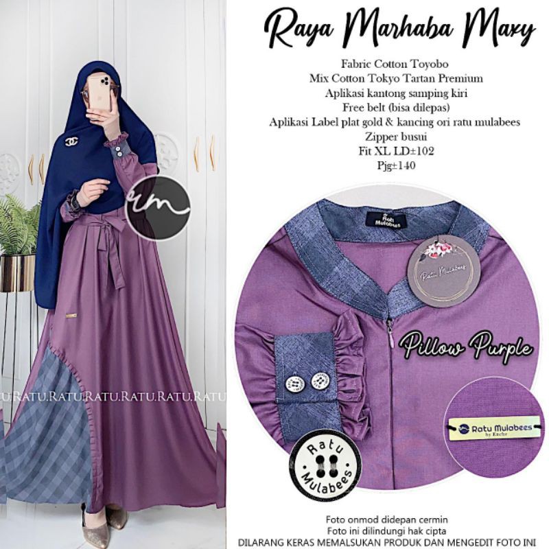 Gamis Raya Marhaba Maxy ORI by Ratu Mulabees