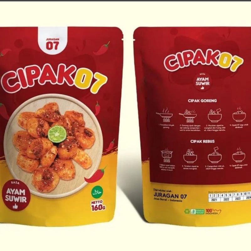 

Cipak isian ayam suir FREE chilii oil