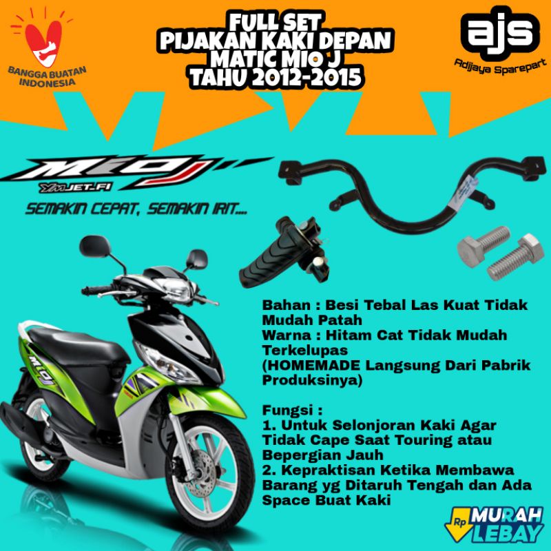 Besi Pijakan Injakan Kaki Bastep Bostep Step Footstep Postep Depan Motor Matic Mio J Vario Beat Scop